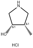 Cis-4-Methylpyrrolidin-3-Ol Hydrochloride Struktur