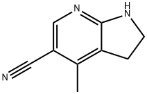 2,3-dihydro-4-methyl-1H-Pyrrolo[2,3-b]pyridine-5-carbonitrile Struktur