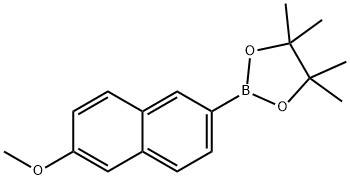 2-(6-methoxy-2-naphthalenyl)-4,4,5,5-tetramethyl-1,3,2-dioxaborolane Struktur