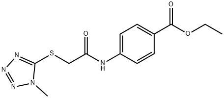 ethyl 4-({[(1-methyl-1H-tetrazol-5-yl)sulfanyl]acetyl}amino)benzoate Struktur