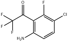 1-(6-Amino-3-chloro-2-fluorophenyl)-2,2,2-trifluoroethanone Struktur