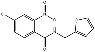 4-chloro-N-(furan-2-ylmethyl)-2-nitrobenzamide Struktur