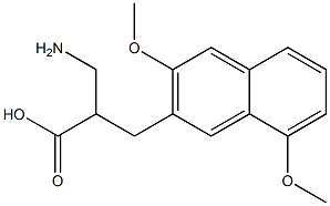 3-amino-2-((3,8-dimethoxynaphthalen-2-yl)methyl)propanoic acid Struktur