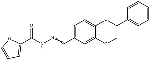 N'-{(Z)-[4-(benzyloxy)-3-methoxyphenyl]methylidene}furan-2-carbohydrazide Struktur