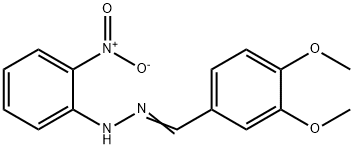 (1E)-1-(3,4-dimethoxybenzylidene)-2-(2-nitrophenyl)hydrazine Struktur