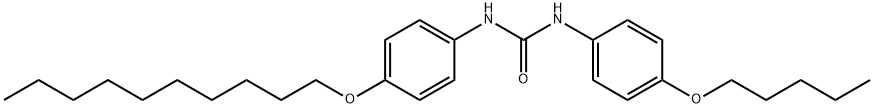 1-[4-(decyloxy)phenyl]-3-[4-(pentyloxy)phenyl]urea Struktur