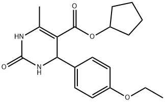 cyclopentyl 4-(4-ethoxyphenyl)-6-methyl-2-oxo-1,2,3,4-tetrahydropyrimidine-5-carboxylate Struktur