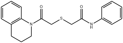 2-{[2-(3,4-dihydroquinolin-1(2H)-yl)-2-oxoethyl]sulfanyl}-N-phenylacetamide Struktur