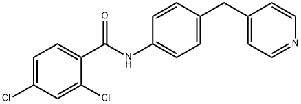 2,4-dichloro-N-[4-(pyridin-4-ylmethyl)phenyl]benzamide Struktur