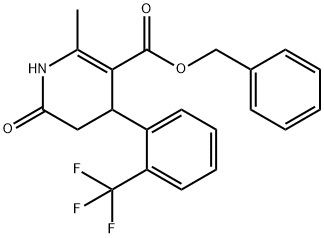 benzyl 2-methyl-6-oxo-4-[2-(trifluoromethyl)phenyl]-1,4,5,6-tetrahydropyridine-3-carboxylate Struktur