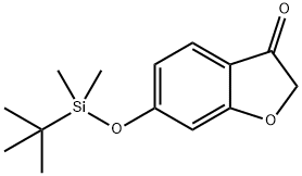 6-((tert-butyldimethylsilyl)oxy)benzofuran-3(2H)-one Struktur