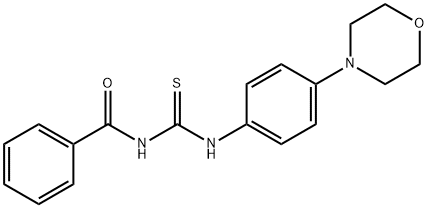 N-benzoyl-N'-[4-(4-morpholinyl)phenyl]thiourea Struktur