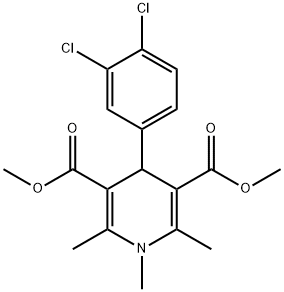 dimethyl 4-(3,4-dichlorophenyl)-1,2,6-trimethyl-1,4-dihydropyridine-3,5-dicarboxylate Struktur