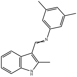 (3,5-dimethylphenyl)[(2-methyl-1H-indol-3-yl)methylene]amine Struktur