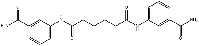 N,N'-bis[3-(aminocarbonyl)phenyl]hexanediamide Struktur