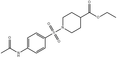 ethyl 1-{[4-(acetylamino)phenyl]sulfonyl}piperidine-4-carboxylate Struktur