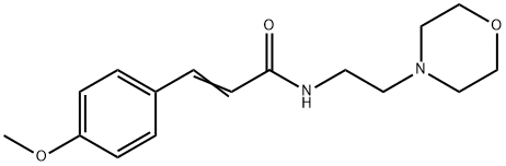 (2E)-3-(4-methoxyphenyl)-N-[2-(morpholin-4-yl)ethyl]prop-2-enamide Struktur