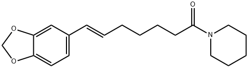 (E)-7-(benzo[d][1,3]dioxol-5-yl)-1-(piperidin-1-yl)hept-6-en-1-one Struktur