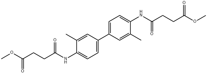 dimethyl 4,4'-[(3,3'-dimethyl-4,4'-biphenyldiyl)di(imino)]bis(4-oxobutanoate) Struktur