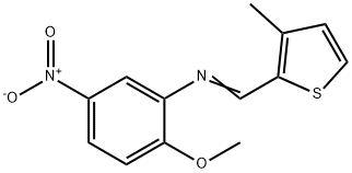 (2-methoxy-5-nitrophenyl)[(3-methyl-2-thienyl)methylene]amine Struktur