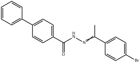 N'-[1-(4-bromophenyl)ethylidene]-4-biphenylcarbohydrazide Struktur