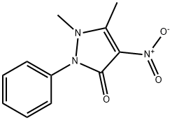 1,5-dimethyl-4-nitro-2-phenyl-1,2-dihydro-3H-pyrazol-3-one Struktur