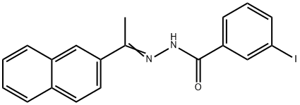 3-iodo-N'-[(1Z)-1-(naphthalen-2-yl)ethylidene]benzohydrazide Struktur