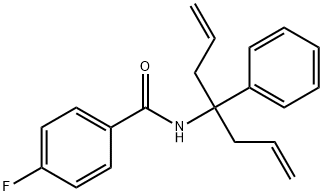 4-fluoro-N-(4-phenylhepta-1,6-dien-4-yl)benzamide Struktur