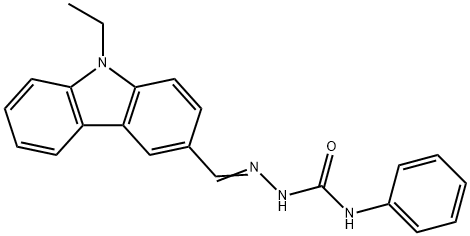 (2E)-2-[(9-ethyl-9H-carbazol-3-yl)methylidene]-N-phenylhydrazinecarboxamide Struktur