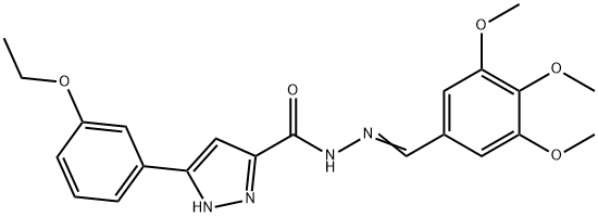 3-(3-ethoxyphenyl)-N'-[(E)-(3,4,5-trimethoxyphenyl)methylidene]-1H-pyrazole-5-carbohydrazide Struktur