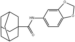 N-(1,3-benzodioxol-5-yl)-1-adamantanecarboxamide Struktur