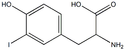 2-Amino-3-(4-hydroxy-3-iodophenyl)propanoic acid Struktur