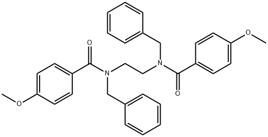 N,N'-1,2-ethanediylbis(N-benzyl-4-methoxybenzamide) Struktur