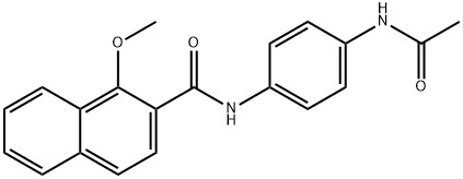 N-[4-(acetylamino)phenyl]-1-methoxynaphthalene-2-carboxamide Struktur