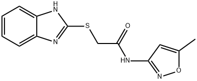 2-(1H-benzimidazol-2-ylsulfanyl)-N-(5-methyl-1,2-oxazol-3-yl)acetamide Struktur