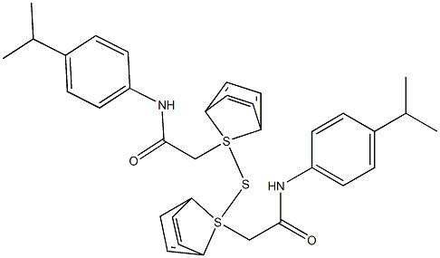 2,2'-[sulfanediylbis(benzene-4,1-diylsulfanediyl)]bis{N-[4-(propan-2-yl)phenyl]acetamide} Struktur