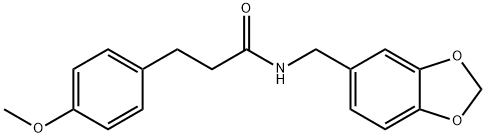 N-(1,3-benzodioxol-5-ylmethyl)-3-(4-methoxyphenyl)propanamide Struktur