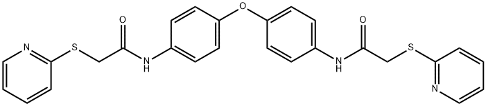 N,N'-(oxydibenzene-4,1-diyl)bis[2-(pyridin-2-ylsulfanyl)acetamide] Struktur