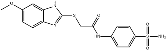 2-[(5-methoxy-1H-benzimidazol-2-yl)sulfanyl]-N-(4-sulfamoylphenyl)acetamide Struktur