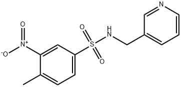 4-methyl-3-nitro-N-(pyridin-3-ylmethyl)benzenesulfonamide Struktur