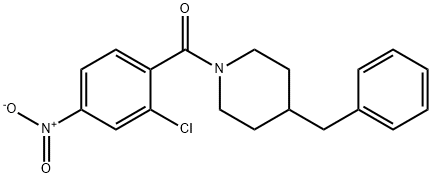 (4-benzylpiperidin-1-yl)(2-chloro-4-nitrophenyl)methanone Struktur