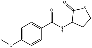 4-methoxy-N-(2-oxotetrahydrothiophen-3-yl)benzamide Struktur