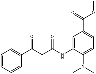 methyl 4-(dimethylamino)-3-(3-oxo-3-phenylpropanamido)benzoate Struktur