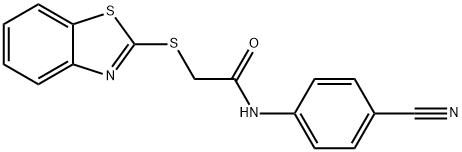 2-(1,3-benzothiazol-2-ylsulfanyl)-N-(4-cyanophenyl)acetamide Struktur