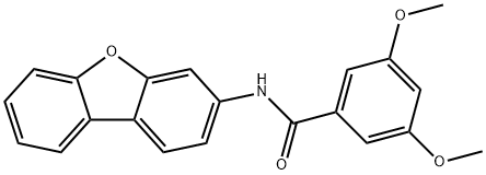 N-dibenzo[b,d]furan-3-yl-3,5-dimethoxybenzamide Struktur