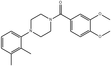 (3,4-dimethoxyphenyl)[4-(2,3-dimethylphenyl)piperazin-1-yl]methanone Struktur