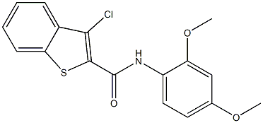 3-chloro-N-(2,4-dimethoxyphenyl)-1-benzothiophene-2-carboxamide Struktur