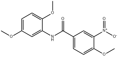 N-(2,5-dimethoxyphenyl)-4-methoxy-3-nitrobenzamide Struktur