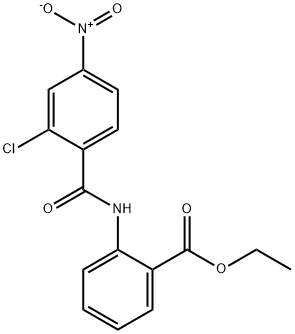 ethyl 2-{[(2-chloro-4-nitrophenyl)carbonyl]amino}benzoate Struktur