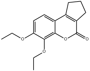 6,7-diethoxy-2,3-dihydrocyclopenta[c]chromen-4(1H)-one Struktur